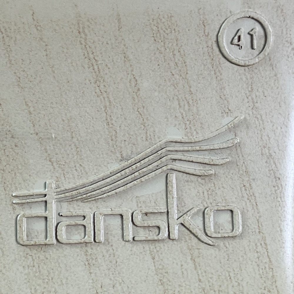 Dansko Tiffani Taupe Metallic Leather Slingback Clog Wedge Sandals 41 - Picture 8 of 8